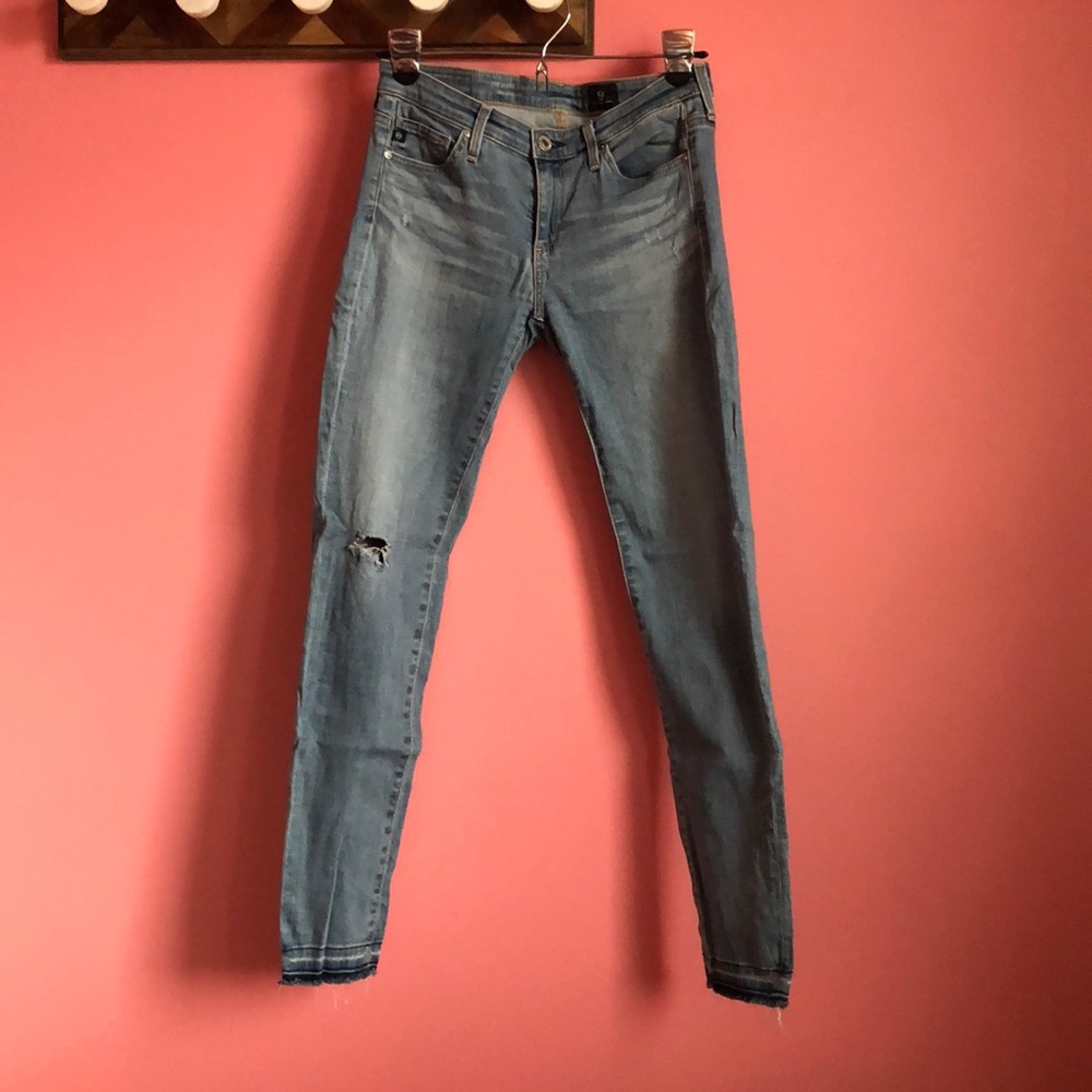 AG distressed skinny jeans